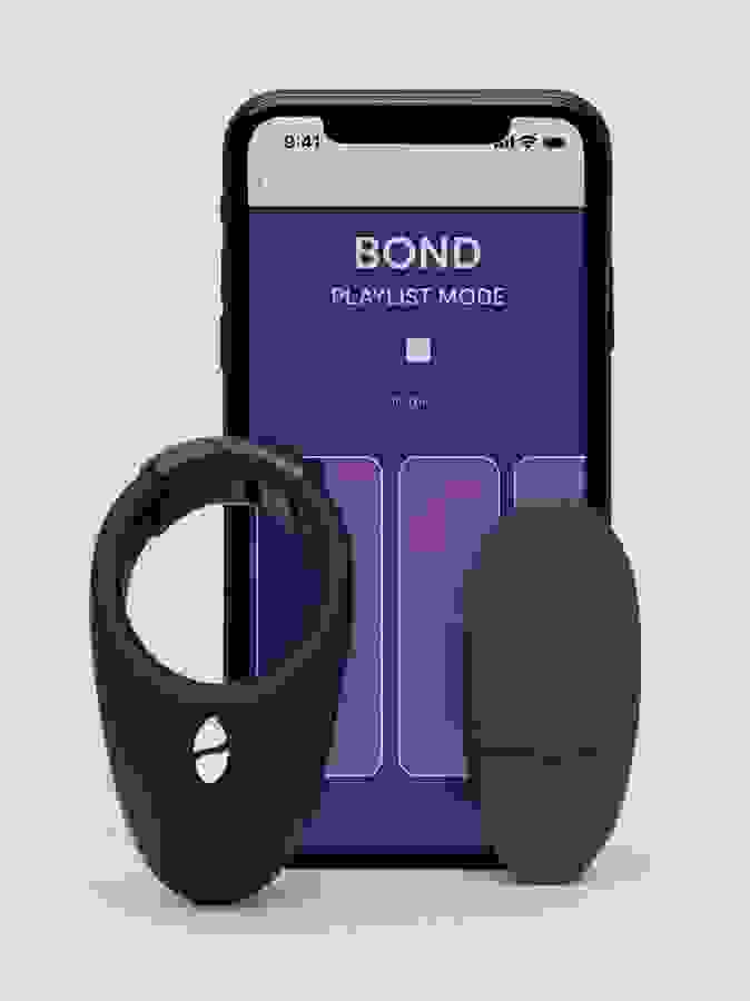 We-Vibe Bond App Controlled Rechargeable Wearable Vibrating Cock Ring, Black, hi-res